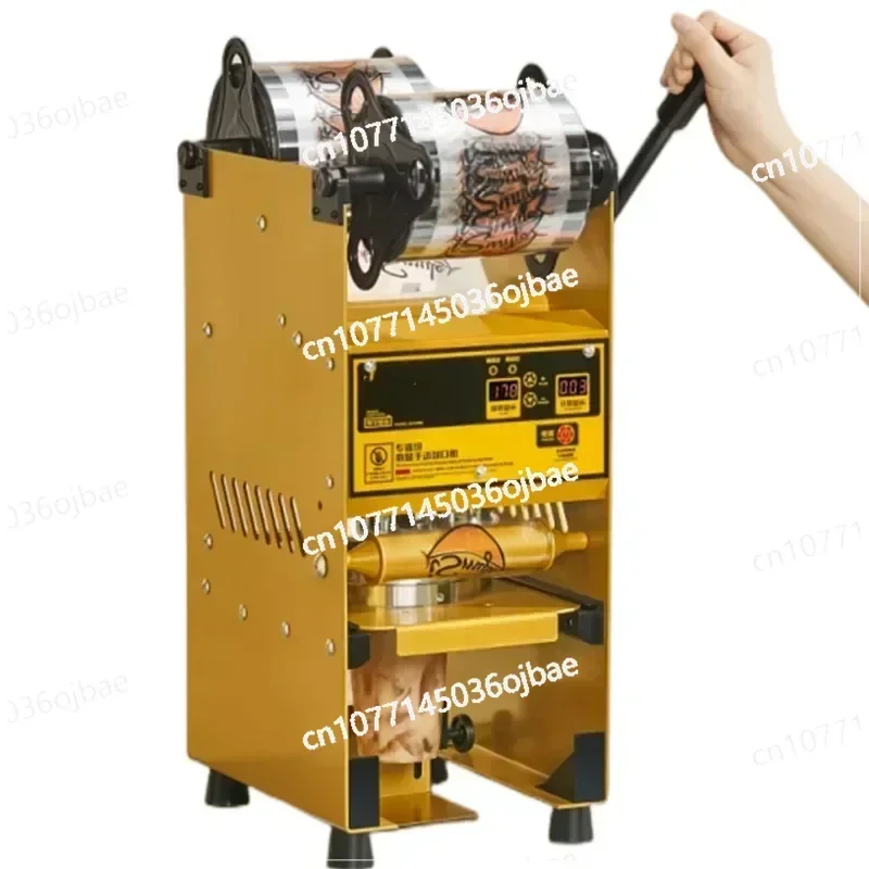 

Commercial Soybean Milk Beverage Paper Plastic Cup Digital Display Counting Milk Tea Sealing Machine Hand Press