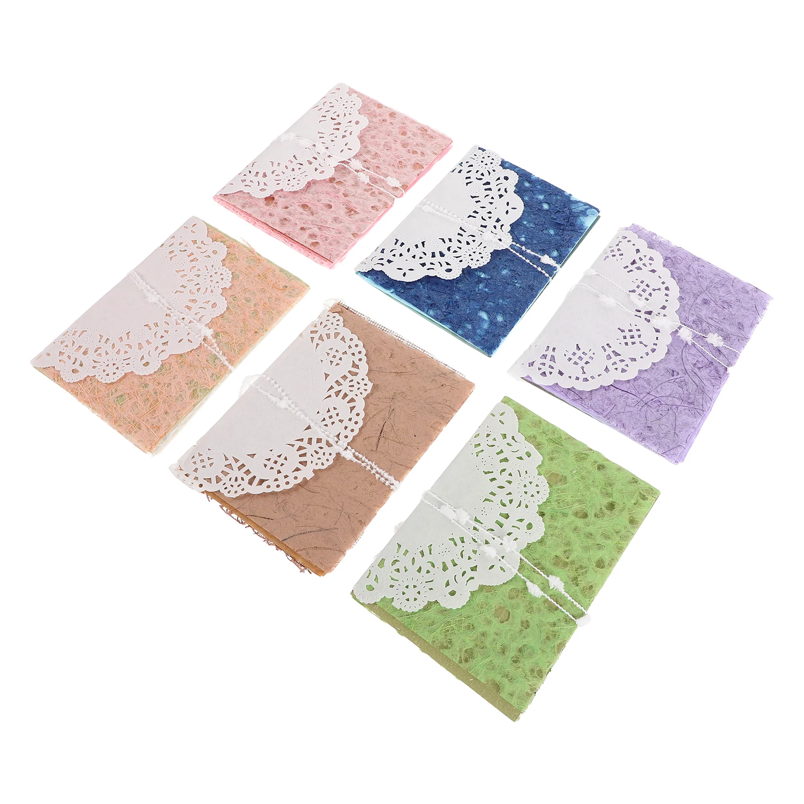 

96Pcs Mixed Material Pack Retro Yarn Scrapbook Paper Textured Mesh for Journaling Decoupage DIY Craft Supplies