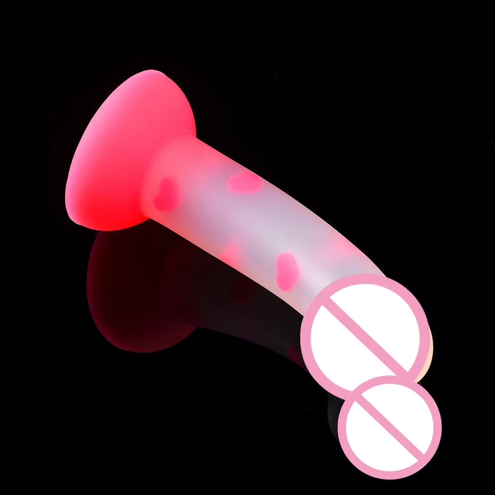 Silicone Jelly Heart Dildos Adult Toys Strapon Dildo Soft Artificial Dildos Realistic Colourful Large Penis Sex Toys For Woman