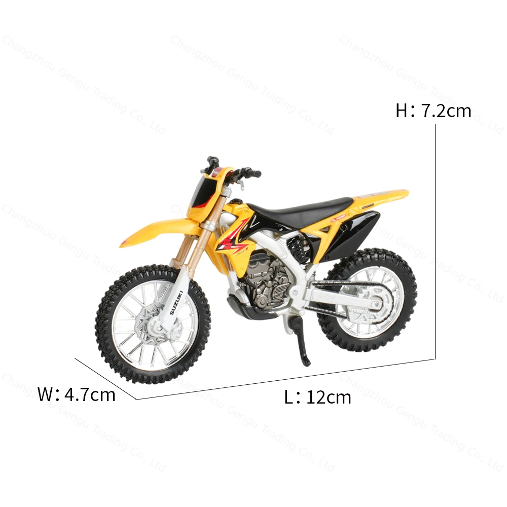 Bburago 1:18 Suzuki RM-Z450 vehículos fundidos estáticos juguetes de modelos de motocicletas coleccionables