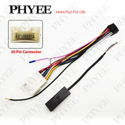 20 Pin Wiring Harness, USB Cable Adapter, Car Android 16 Pin Wires, Plug and Play, for Mitsubishi ASX Outlander Lancer Pajero