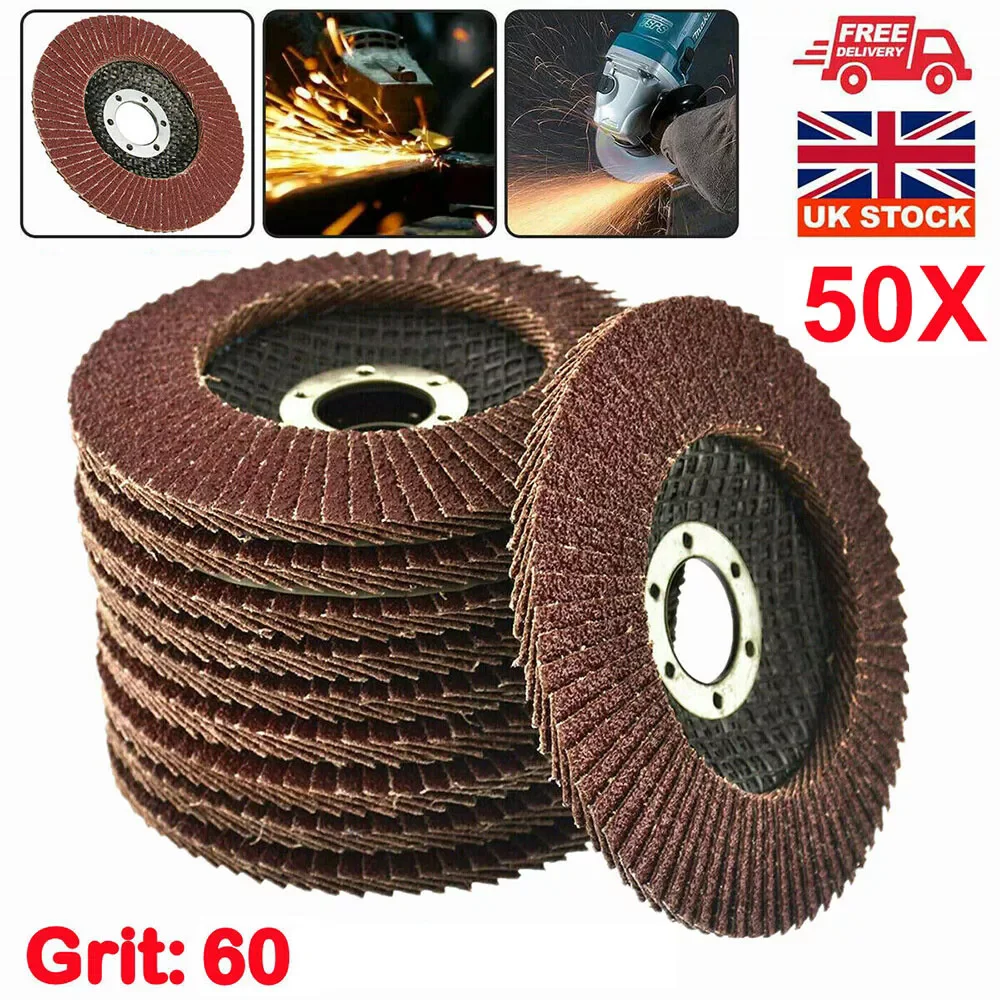 50pcs/set FLAP GRINDING SANDING DISCS 115mm 4.5