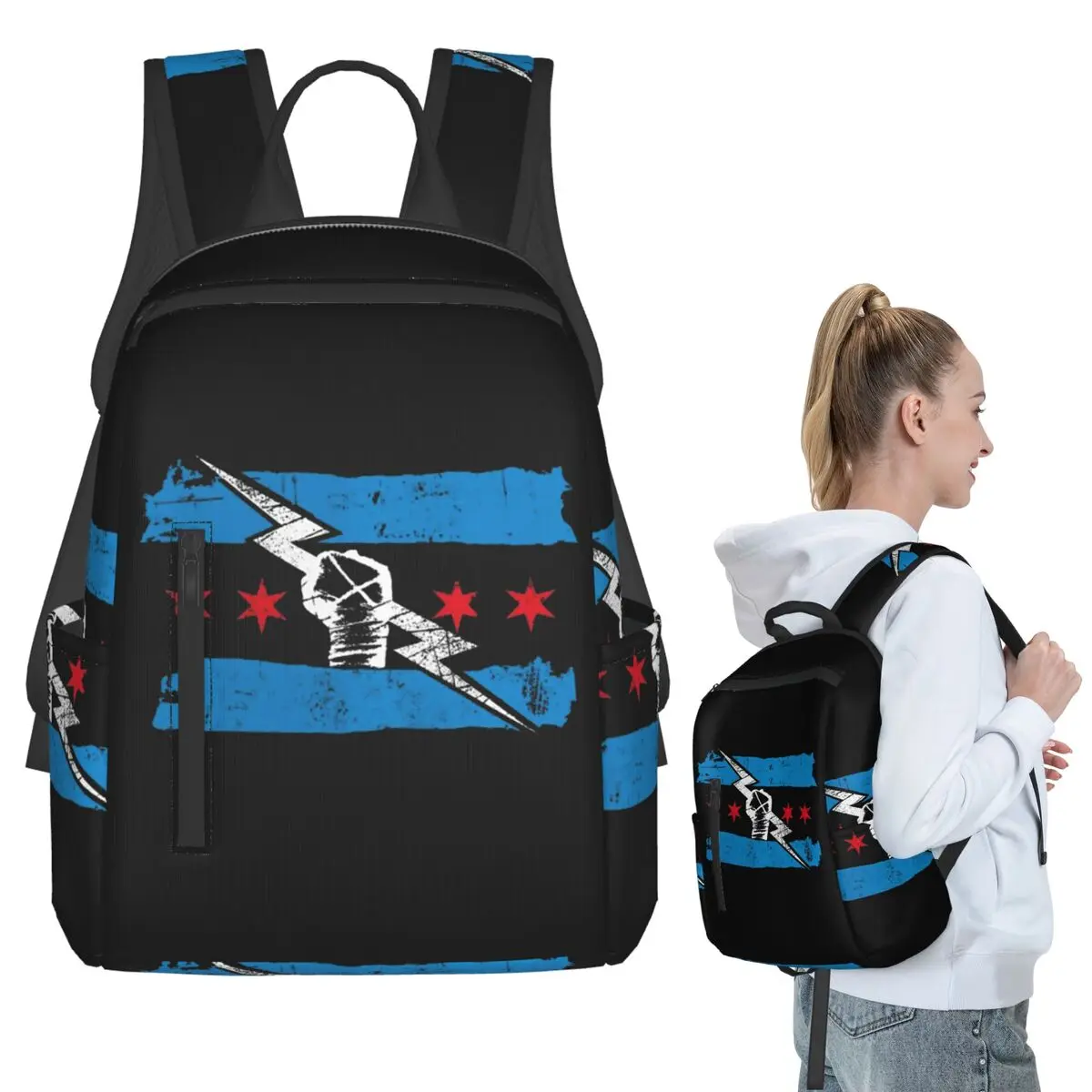 

Рюкзак с логотипом Cm Punk, студенческая сумка для книг, детская школьная сумка, сумки на плечо для ноутбука, мужские и женские сумки