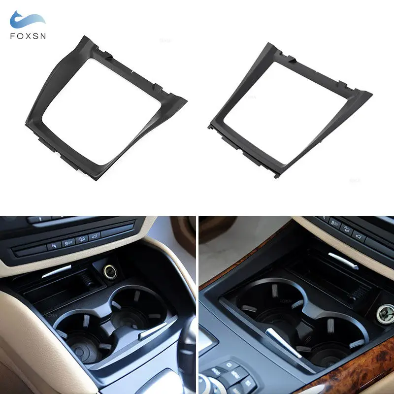 

Car Center Console Water Cup Holder Panel Bezel Decorative For BMW X5 E70 2008-2013 X6 E71 E72 2008-2014 51166956756 51169129401