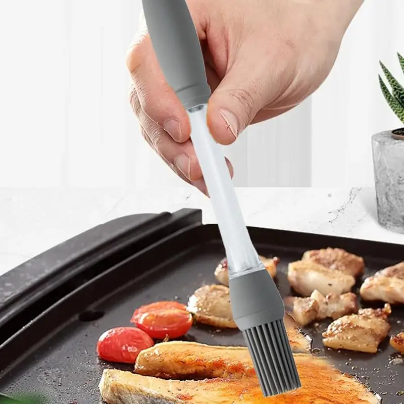 Basting Pastry Brush Kitchen Sauce Brush BBQ Silicone Oil Brush Kitchen Gadget Oil Brush Dishwasher Safe for Cooking Baking