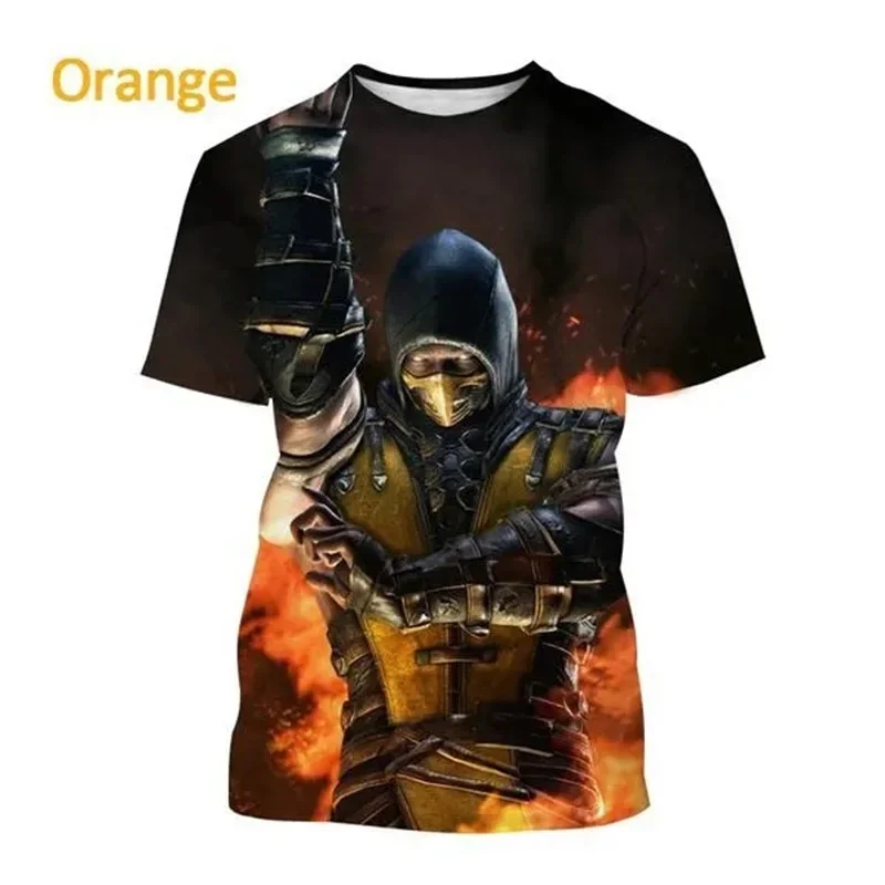 Fighting Game Mortal Kombat T Shirt For Men 3D Printed Summer Casual Cool Tee Tops Mens Short Eleeve Oversized Tshirt Streetwear