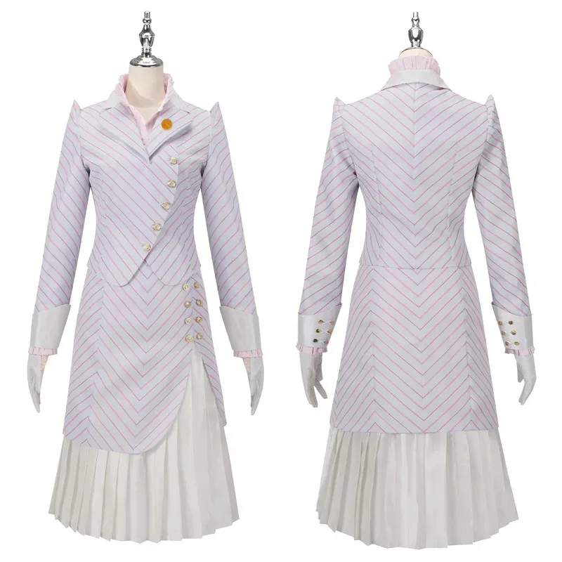 

qa156Glynda Косплей Костюм Фиолетовая Рубашка Пальто Платье с Шляпами Перчатки Полный Комплект для Хэллоуина Рождественской Вечеринки