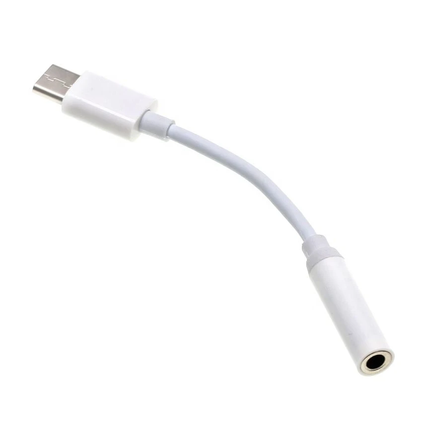 500pcsUSB Type C to 3.5mm Earphone Headphone Jack Converter Adapter For Xiaomi Mi10 Redmi Huawei P30 3.5 Aux Audio Adaptor Cable