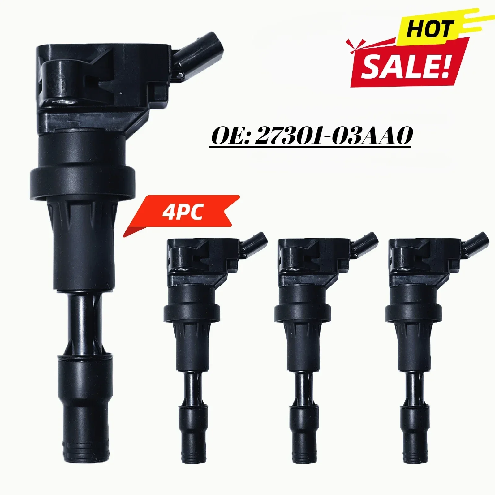 4Pcs 27301-03AA0 Ignition Coil For Hyundai i30 1.4T-GDI 2016- Kia Ceed Sportswagon XCeed ProCeed 1.4 T-GDI 2018- G4LD 2730103AA0