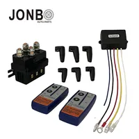 JONBO  Universal Solenoid Twin Wireless Remote Control Controller Recovery 4x4 12V 500Amp HD Contactor Winch Control