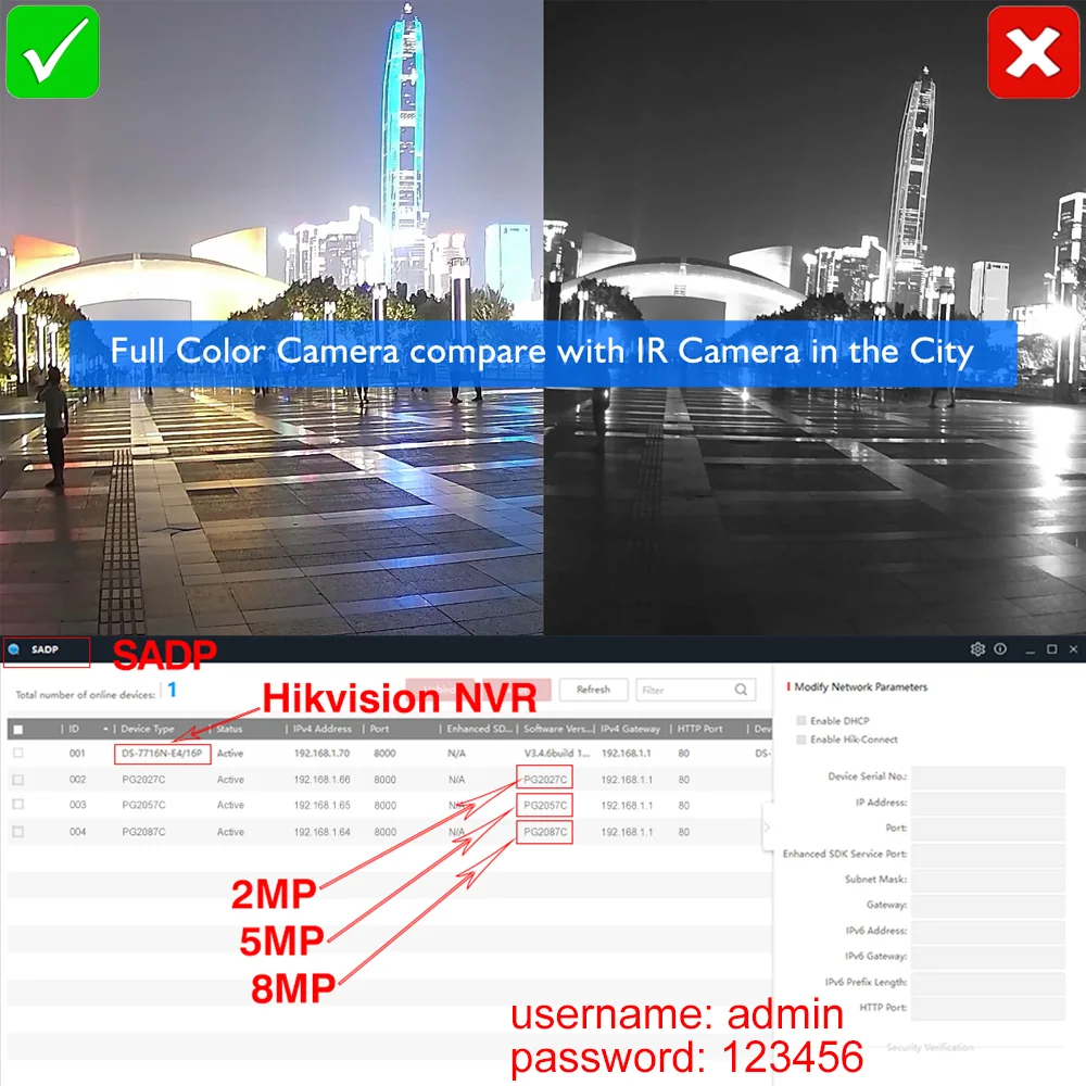 Vikylin 5MP Full Color Night Vision IP Camera 4K 8CH 8POE Network Video Recorder CCTV Kit Home Security Camera System KIT H.265+