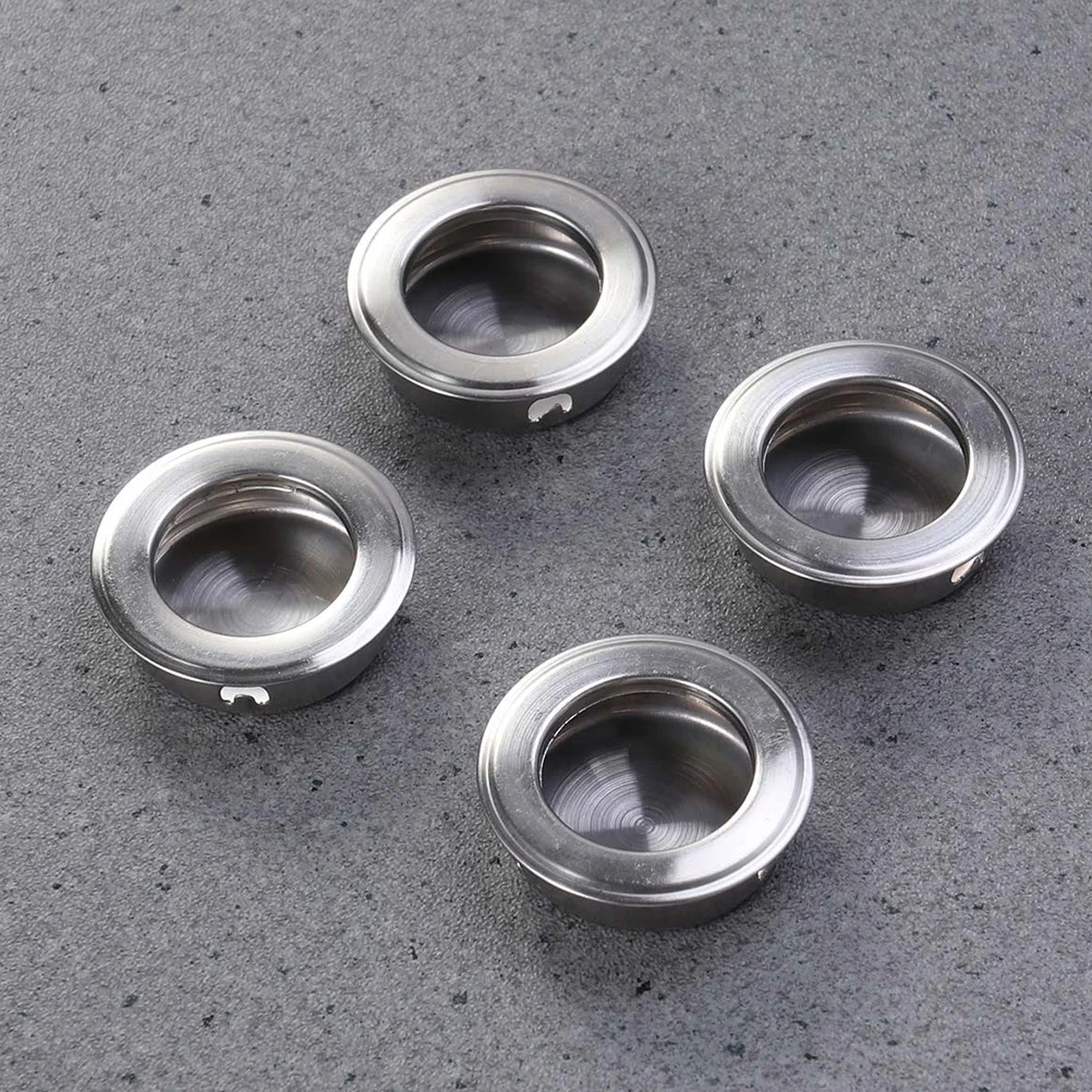 20 قطعة الفولاذ المقاوم للصدأ فلوش مقابض سحب 35 مللي متر القطر راحة مستديرة انزلاق الباب خزانة درج مقبض الباب المقاوم للصدأ