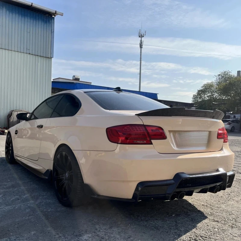 Gloss Dry Real Carbon Fiber Rear Spoiler Wing Exterior Body Parts For E92 E92 M3 view 5