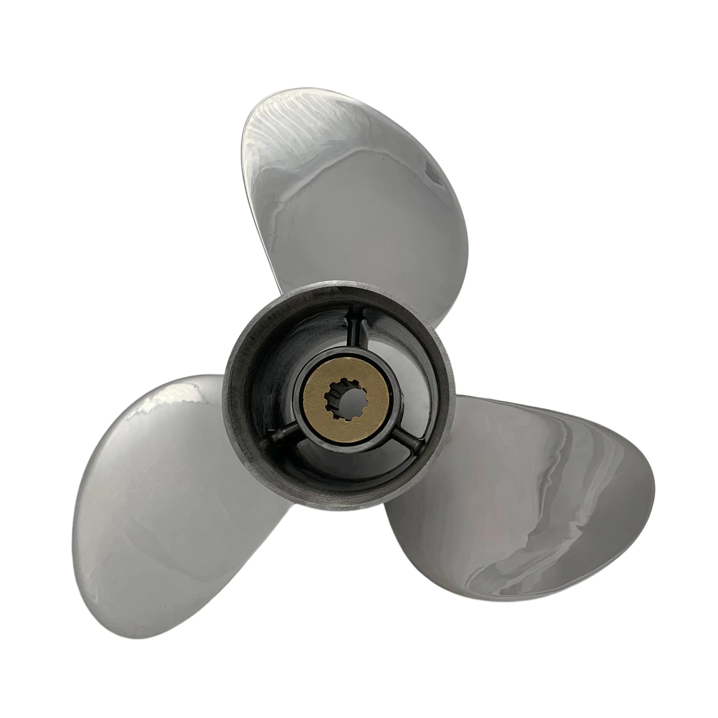 Boat Propeller 9 1/4x11 for Suzuki 9.9HP-15HP 3 Blades Stainless Steel Prop SS 10 Tooth RH OEM NO: 58100-93723-019 9.25x11