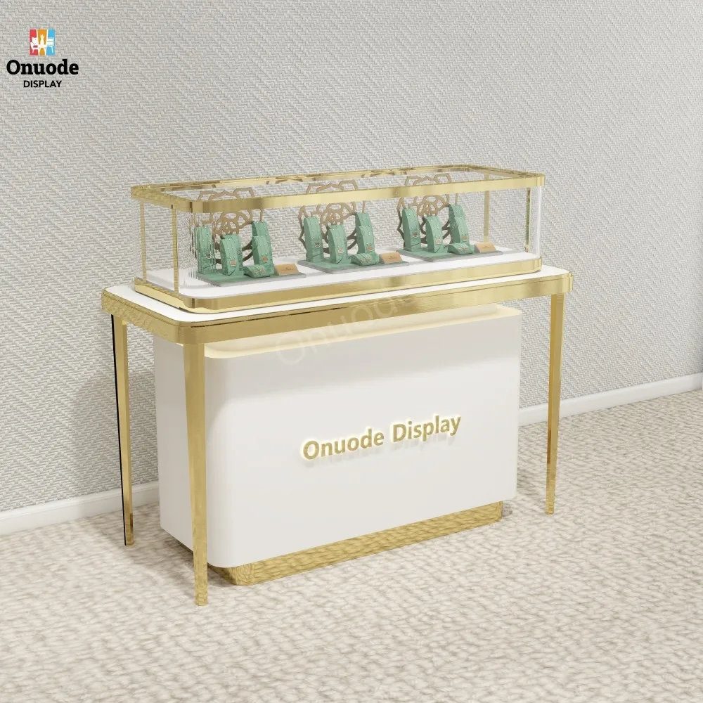 Custom.Custom Luxury Display Glass Showcase Jewelry Display Showcase for Retail Showroom Use