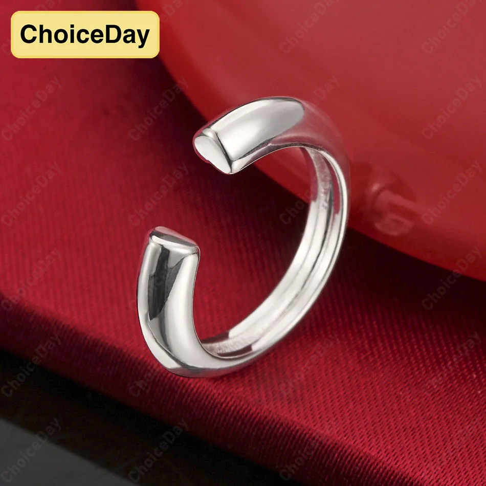 

ChoiceDay стерлингового серебра 925, открытое простое кольцо, мужские и женские свадебные украшения, аксессуары для помолвки