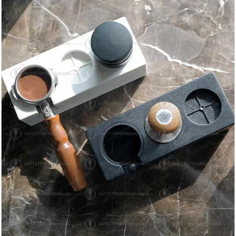 Coffee cloth powder dispenser Plastic powder pressing base 51/58mm Filling handle bracket Storage powder hammer pad