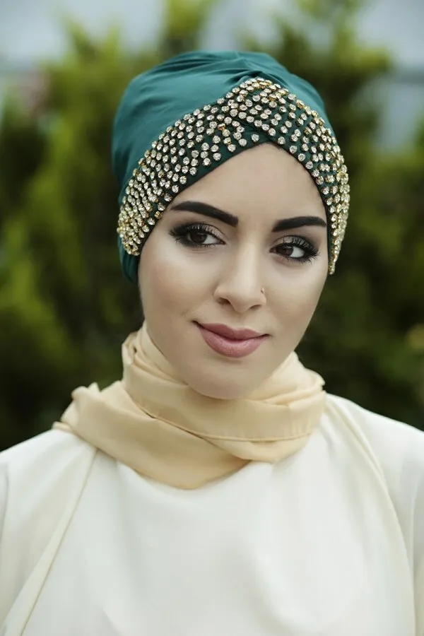 Crystal Gemstone Bone-Winter Autumn 2021 Muslim Women Hijab headscarf Islamic Turkey