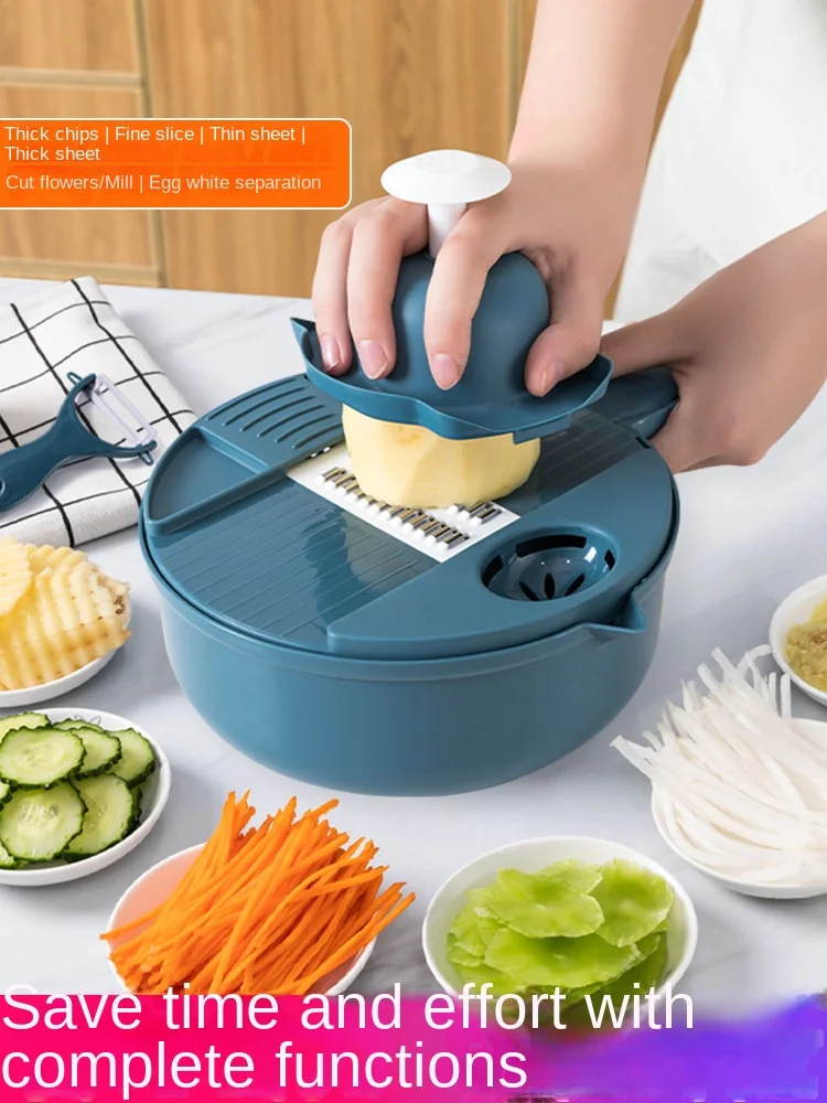 

Kitchen multi-function vegetable cutter basket vegetable cutter household complete set kitchen utensil storage good things