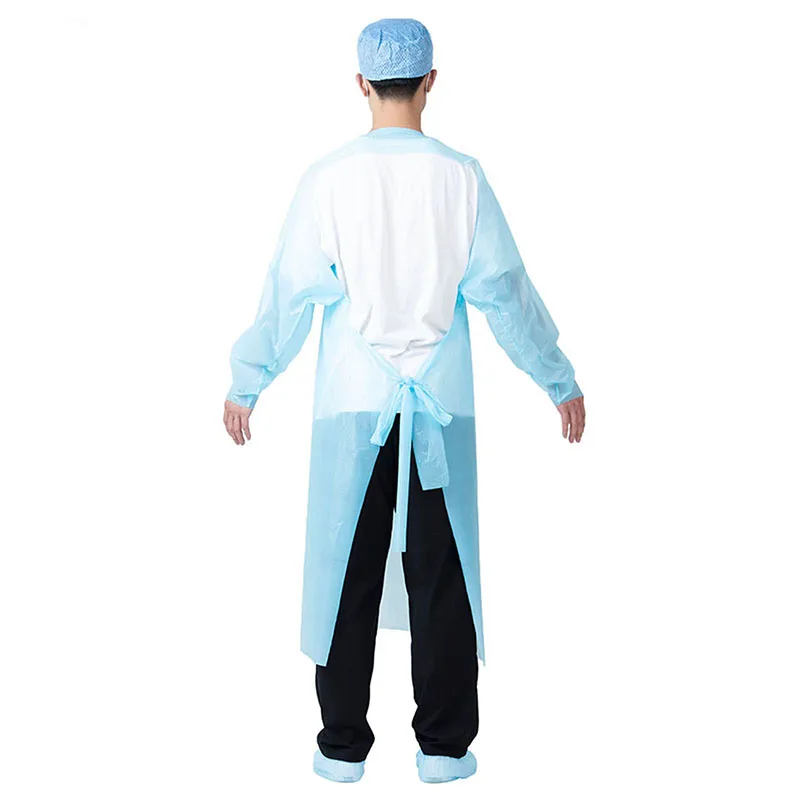 1Pcs Disposable Medical CPE Isolation Grown Plastic Apron Individual Packing