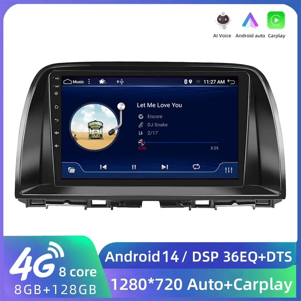 

2DIN Android 14 For Mazda CX5 CX-5 CX 5 2012-2015 Car Radio Stereo Multimedia Navigation GPS Video Wireless Carplay Auto DSP RDS