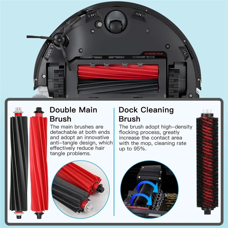 ABVI-액세서리 부품 Roborock S8 Maxv 울트라 진공 청소기 부품 메인 사이드 브러시 HEPA 필터 걸레 천 먼지 봉투