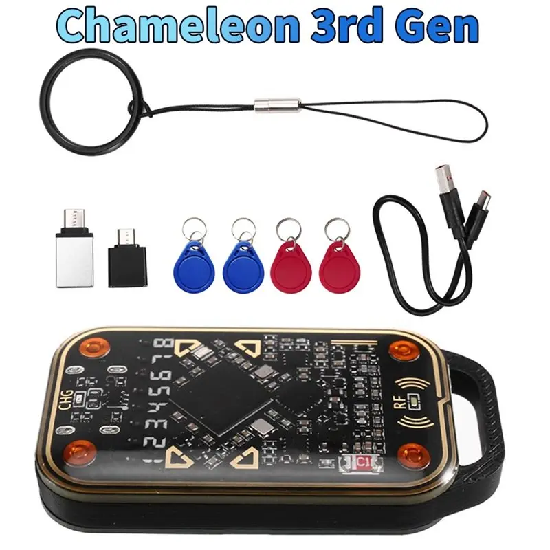 Chameleon Ultra V3.0 125Khz 13.56Mhz RFID Smart Card Emulator Reader+ 4XUID Keychain ID IC Tag Copyer Copier