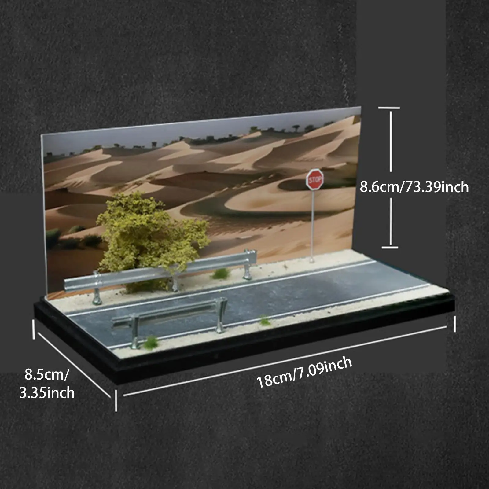 1/64 autoscène model woestijn scène voor mini-auto kleine figuurcollecties