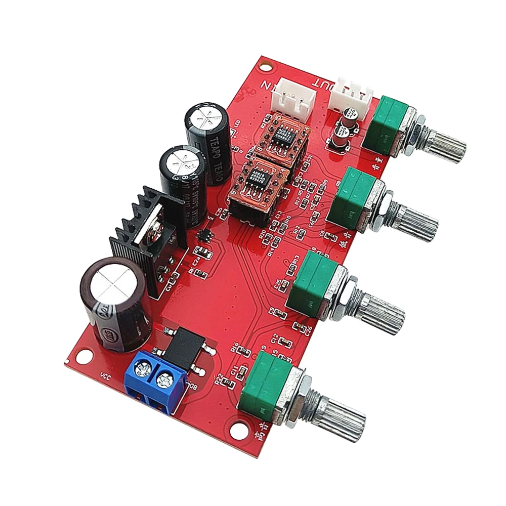 AD828 Preamplifier Volume Control Board with Treble Midrange and Bass Tone Controls Preamp Tone Board Power Amplifier Board