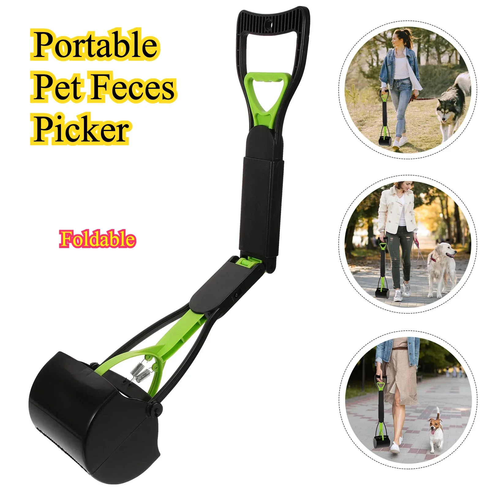 70cm Portable Plastic Small Pet Poop Pickup Clip Pooper Scooper Pet Dogs Puppy Cat Waste Picker Indoor Outdoor