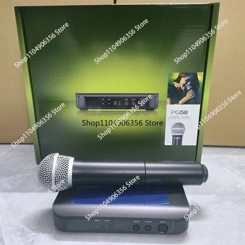 for BLX4 BLX24 System PG58 SM 58 BETA58 Wireless Microphone 2 Channel UHF Dual Kit for Shure Karaoke Stage Performance