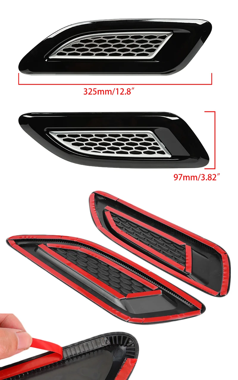 Universelle Auto-Haubenschaufel-Dekorationsabdeckung für Kia Rio 4, Hyundai Creta Prado 120 150, Chevrolet Cobalt Fj Cruiser Jeep Wrangler – Detail 2