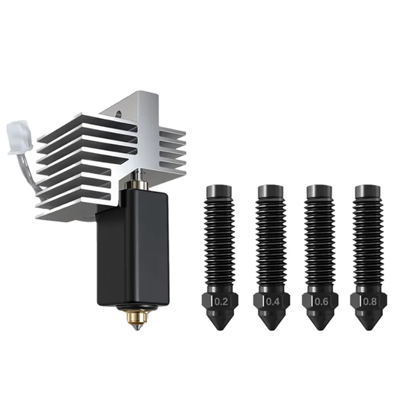 

Стильное латунное сопло из закаленной стали 0,4 мм для комплекта Cermaic Hotend для Centauri Carbon с дополнительным 1 силиконовым чехлом и 4 насадками