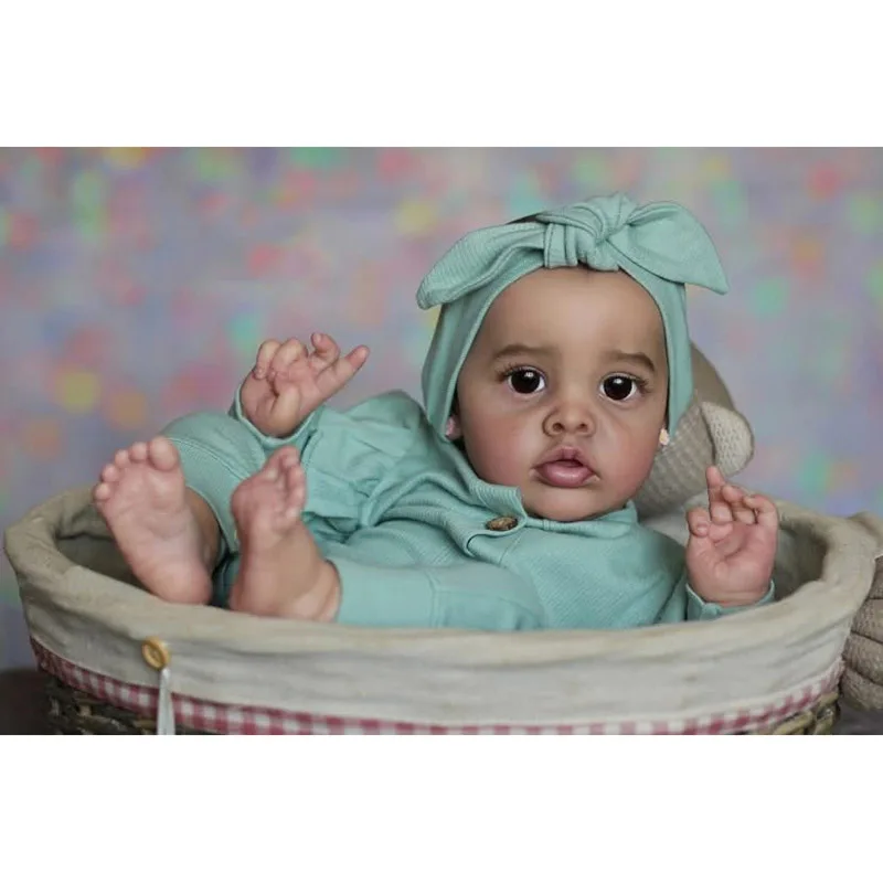 

22 дюйма 55 см мягкая виниловая кукла реборн темной кожи детские куклы Бенджамин хлопковая игрушка для тела