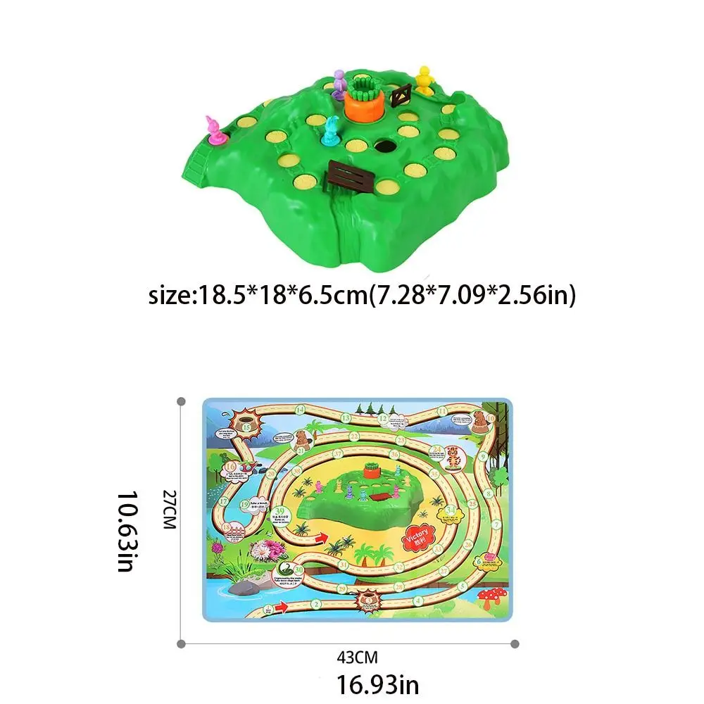 Conejo de plástico de competición de campo traviesa, tortuga divertida, dos jugadores Vs juegos de mesa interactivos, desarrollo de inteligencia