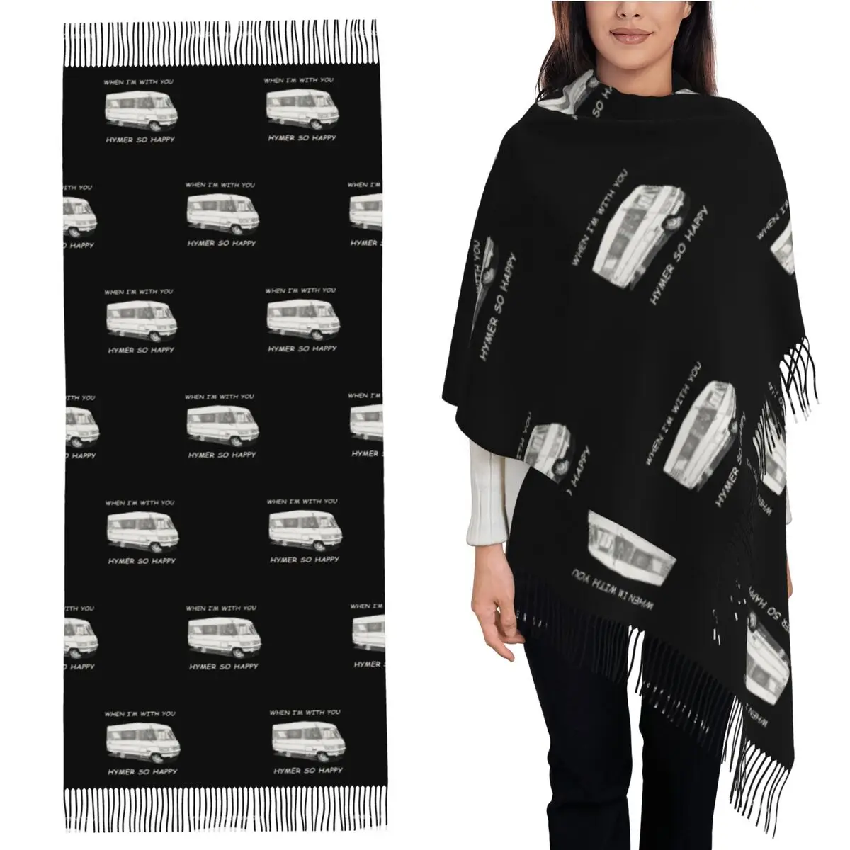 

Когда я с тобой Hymer So Happy Шарф Шарфы с кисточками для женщин Мягкие теплые шали и накидки Длинная осенне-зимняя шаль