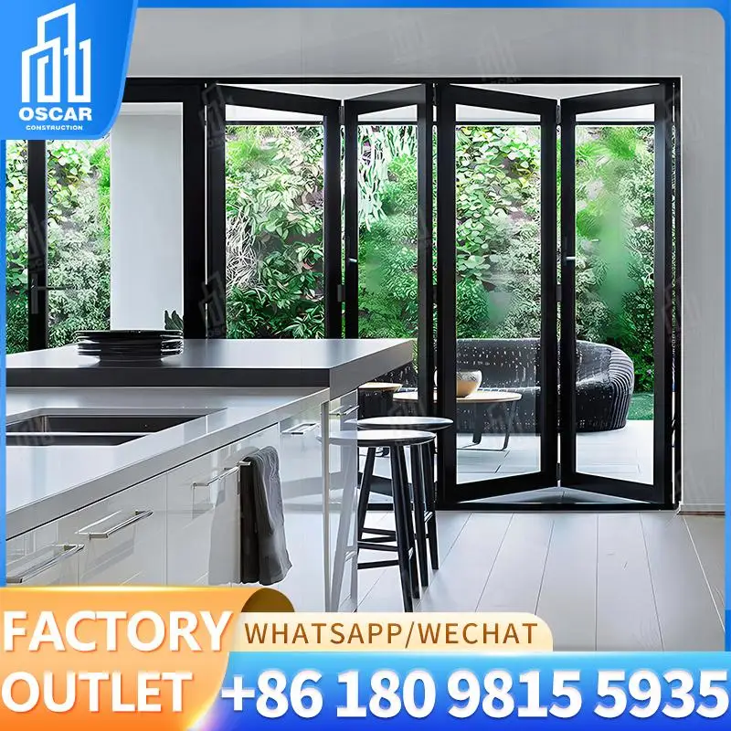 

Customizable Bifold Folding Doors Ideal for European Commercial Spaces Factory Made Bifold Door