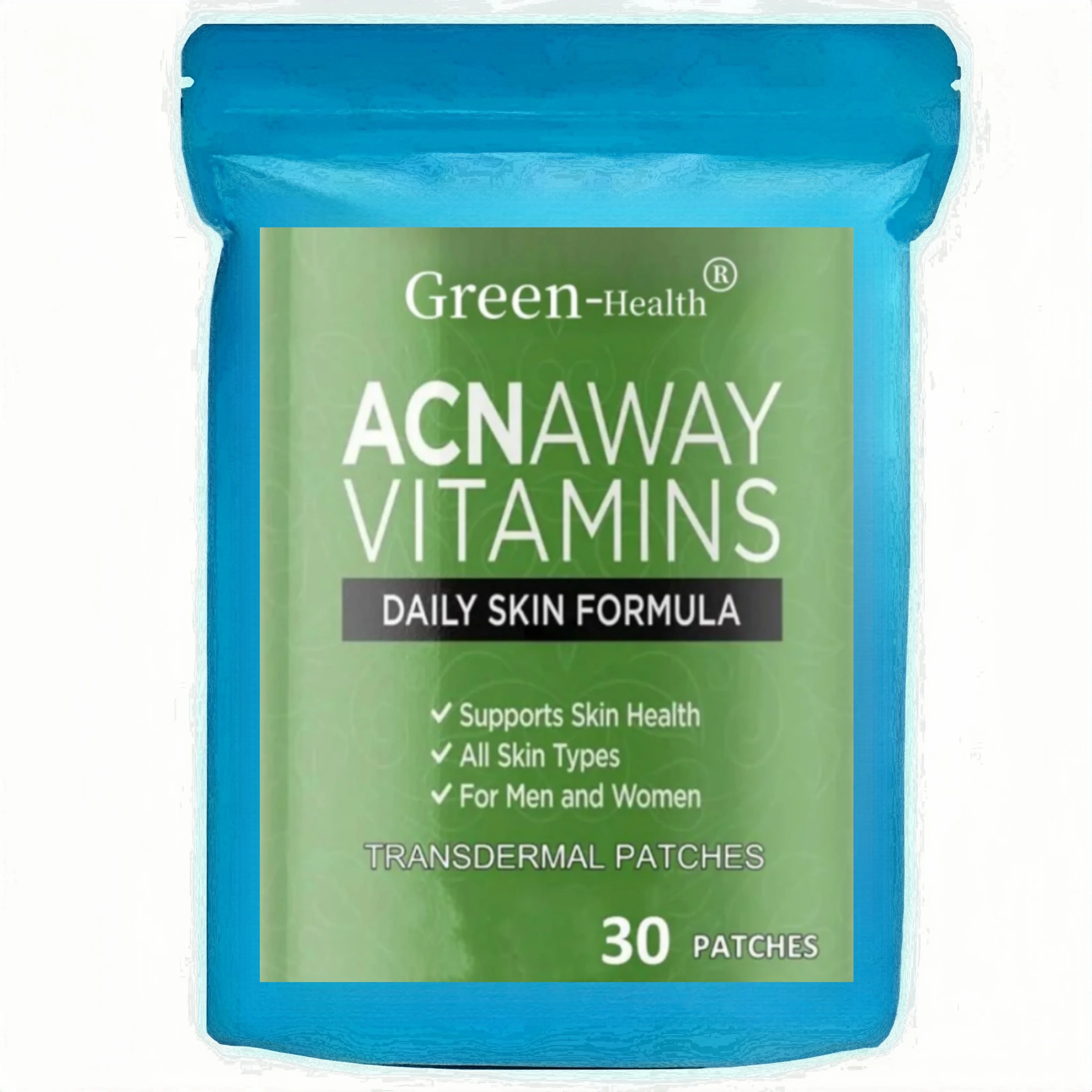 

30 Patches Clear Skin Vitamins Transdermal Patches for Oily Skin, Breakouts and Zits, Detox Cleanse