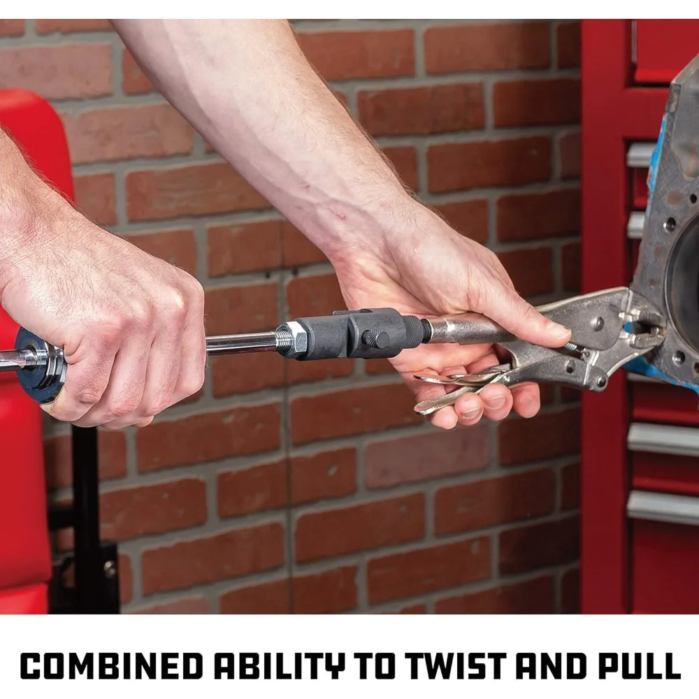 9-Inch Heavy-Duty Locking Pliers Set with 2-Pound Slide Hammer and Quick Release Swiveling Joint