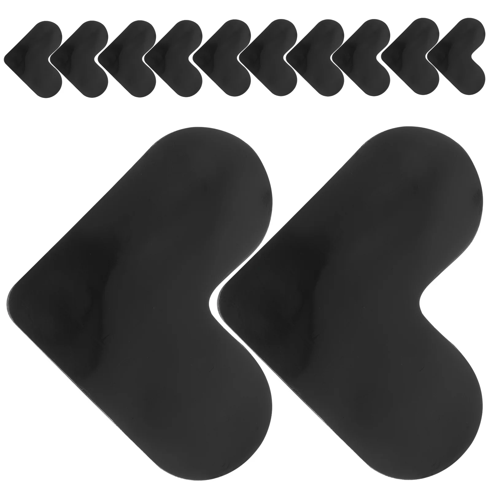 

12 Pcs Non-slip Back Pad Stickers Carpet Gripper Strips Grippers Black for Rugs