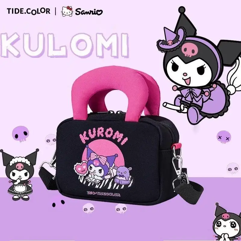 

Sanrio новый стиль Kuromi холщовые сумки для женщин милые Cinnamoroll Crossbody универсальная легкая дорожная сумка для хранения модный подарок