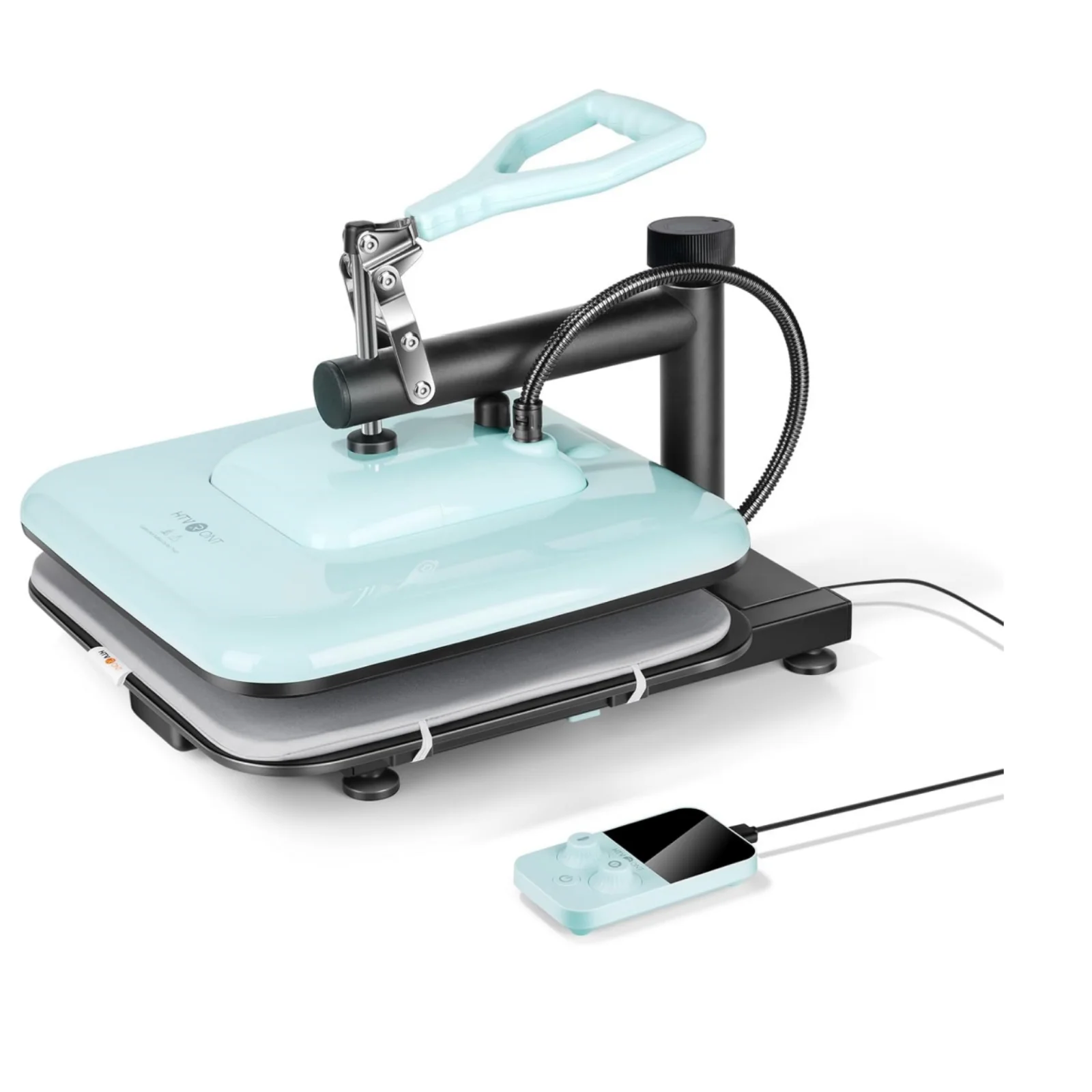 HTVRONT Pressa a Caldo Manuale 38 cm X 38 cm 220–240V con Braccio Girevole - Macchina Professionale per Sublimazione