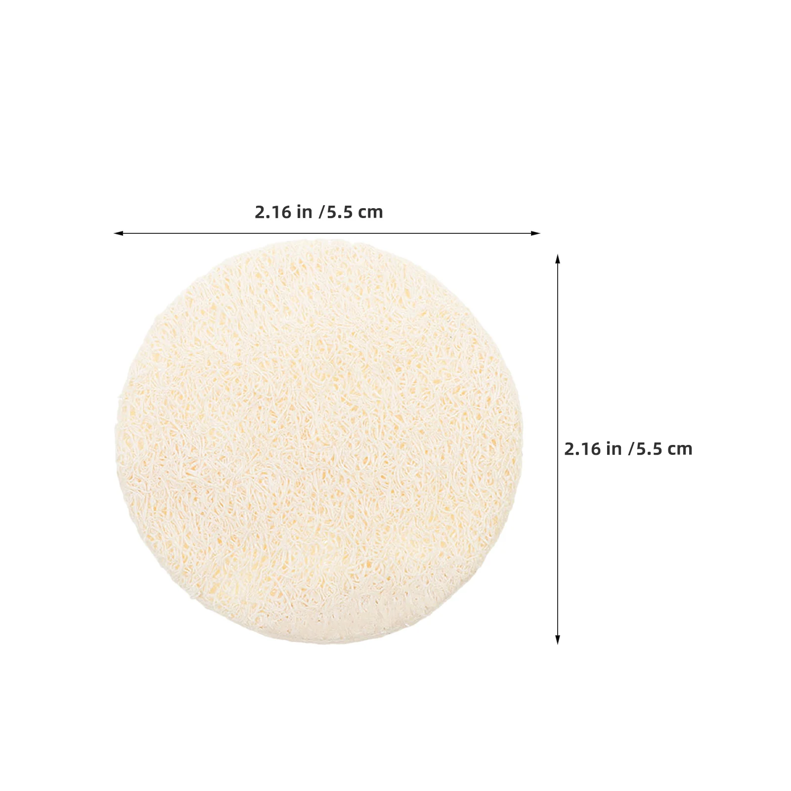 50 Stück Natürlicher Luffa Gesichtsreiniger 2,2x2,2 Exfolierende Gesichtsreinigungspads Make-up-Entferner Weicher Duschschwamm für Alle Hauttypen