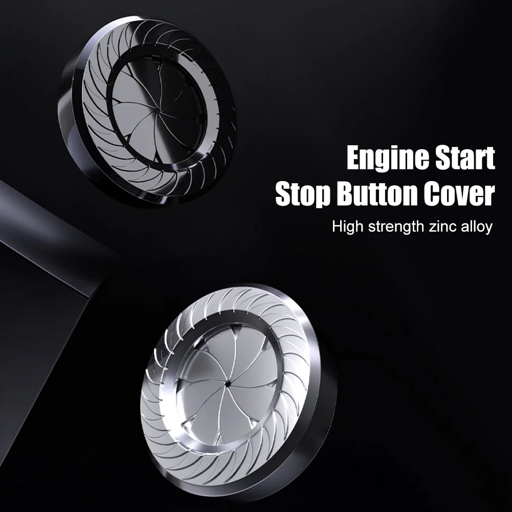 Car Engine Start Stop Button Cover Rotate Knob Metal Ignition Switch Ring Protective Cover Car Styling Decor Interior Accessorie