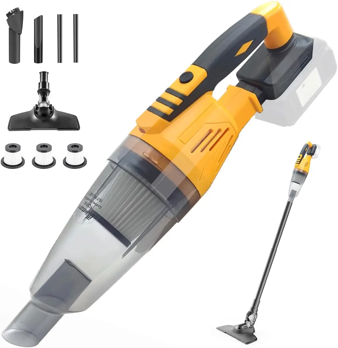 Replace For Dewalt 18v XR Lithium Ion Vacuum Cleaner Cordless Hoover Upright Lightweigh Handheld for Pet Hair Floor Carpet