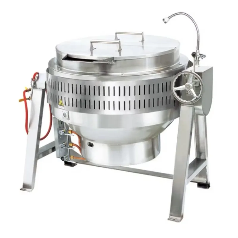 High Quality Industrial Cookware 200L Tilt Jacket Cooking Kettle Steam Jacket Kettle
