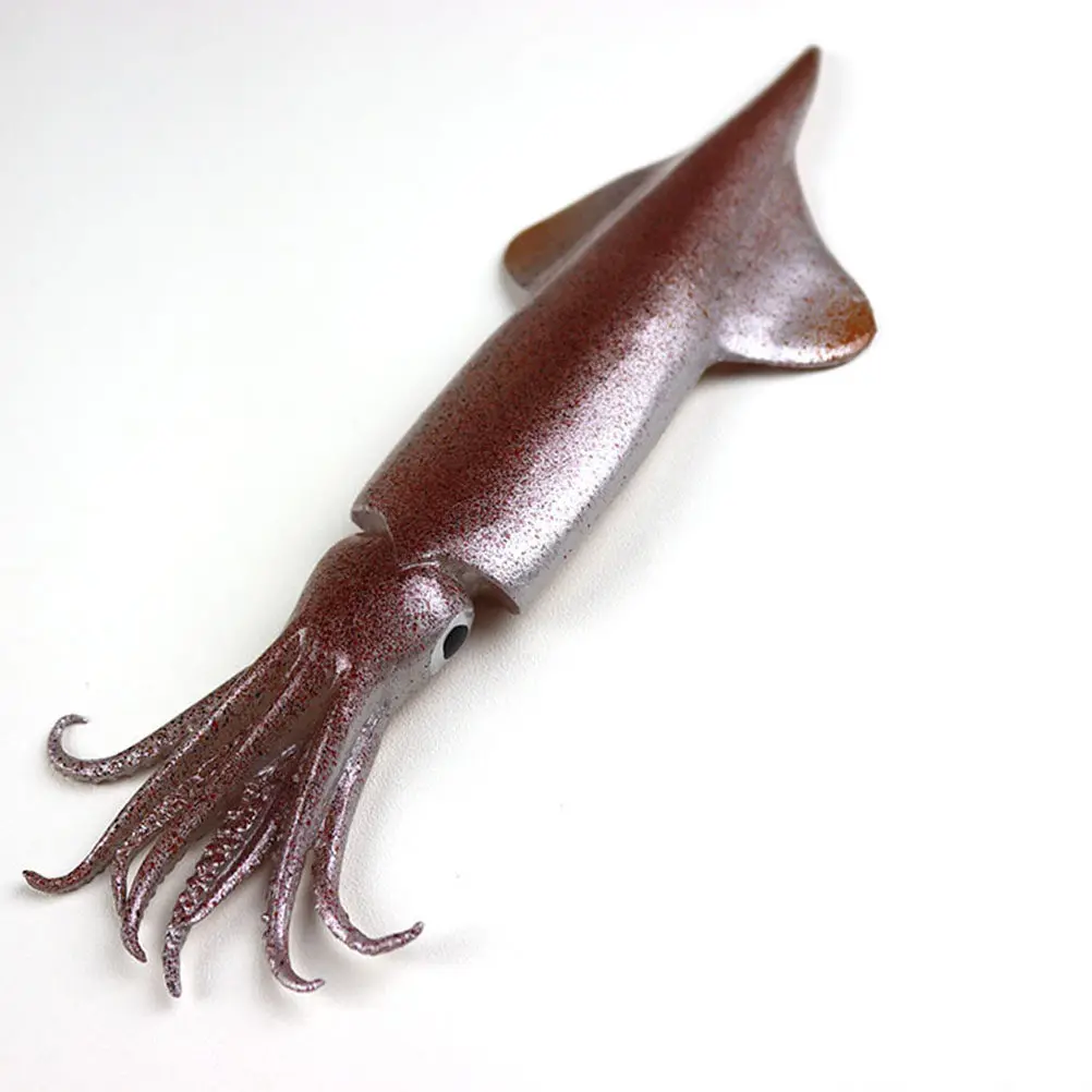 1Pcs Realistic Lifelike Squid Decoration for Photography Studio Restaurant Home Display Cabinet Shelf Ornament PVC Seafood Prop