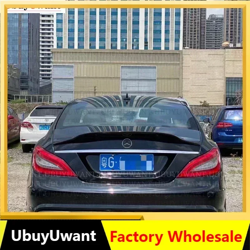 FOR Benz CLS Class W218 CLS 260 300 350 Carbon Fiber Car Rear Spoilers Trunk Tail Wing Lip Spoiler R Style 2011 - 2016