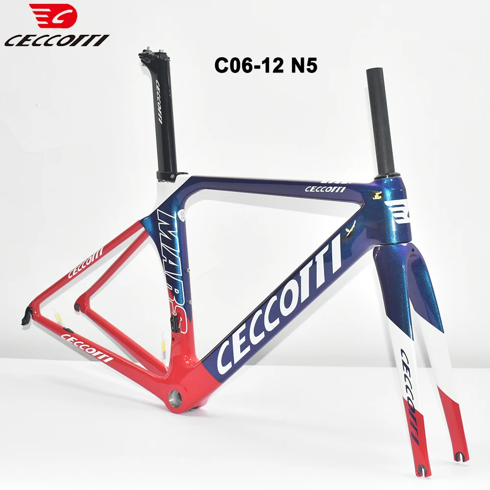 T1000 Carbon Road Bike Frames  Fit Di2/Mechanical Derailleur Racing Speed Frame V Brake Bicycle Frameset