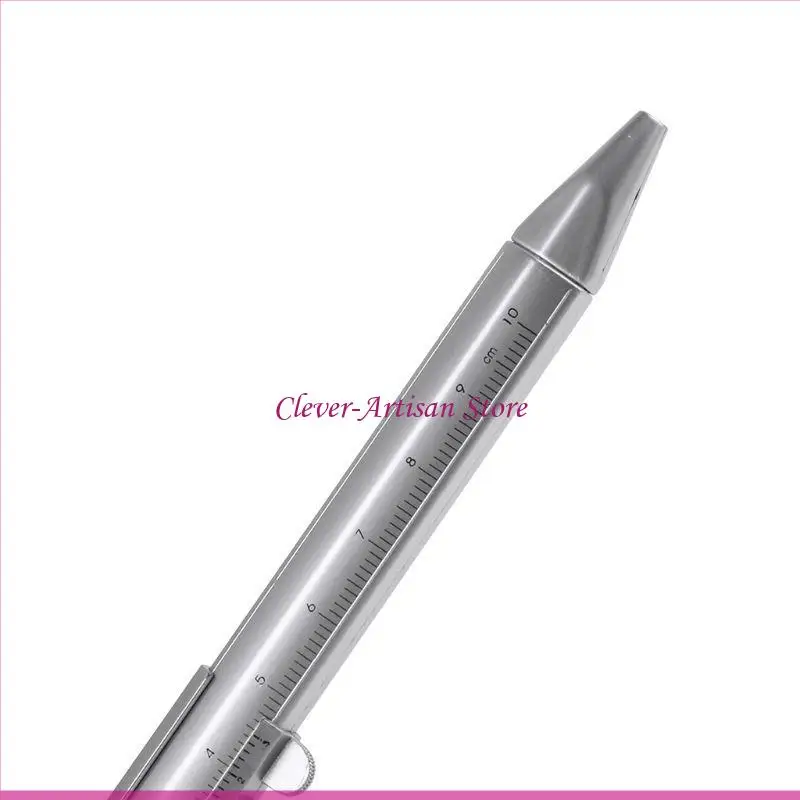 

E06B Plastic Ballpoint Pen Vernier Caliper Ruler Multifunction 2in1 Gel Pens Rules